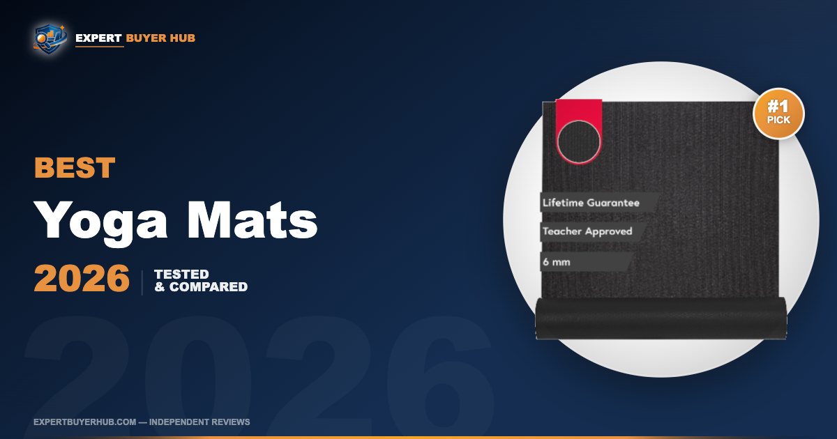 Best Yoga Mats 2026 hero image — Manduka PRO featured as #1 pick