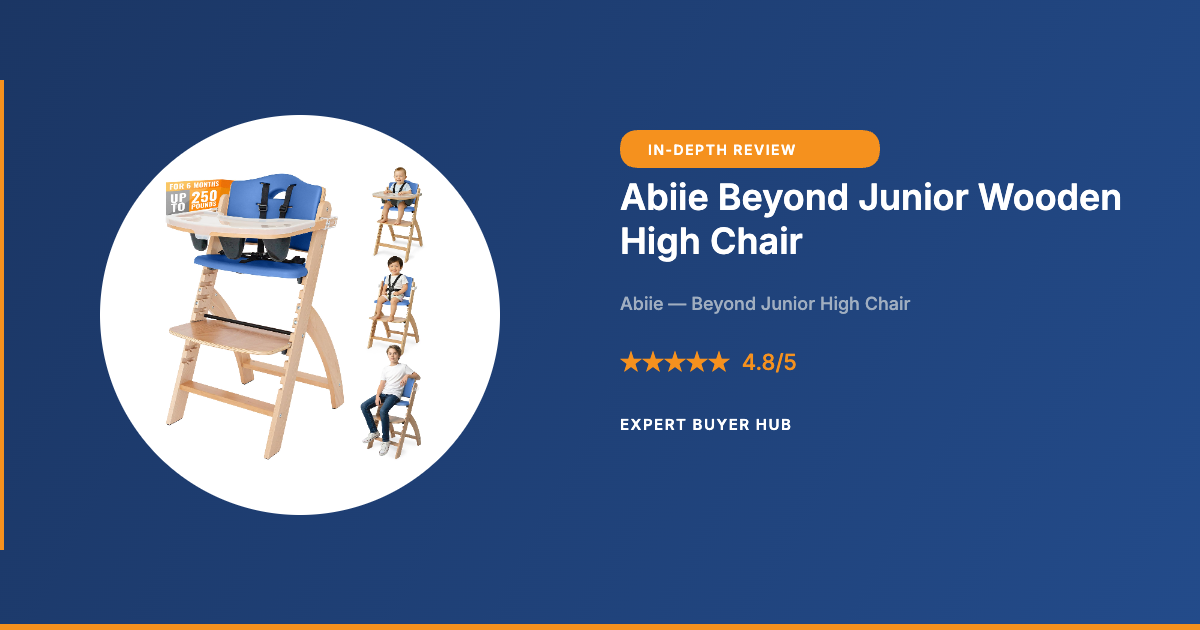Abiie Beyond Junior Wooden High Chair Review — Tested by Team EBH