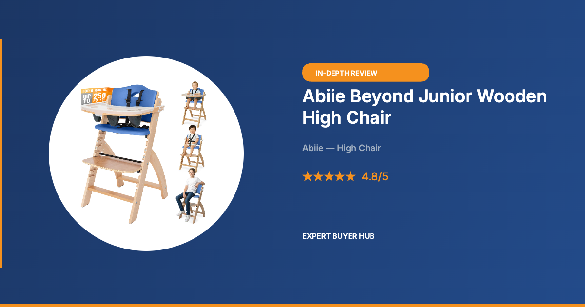 Abiie Beyond Junior Wooden High Chair Review — Tested by Team EBH