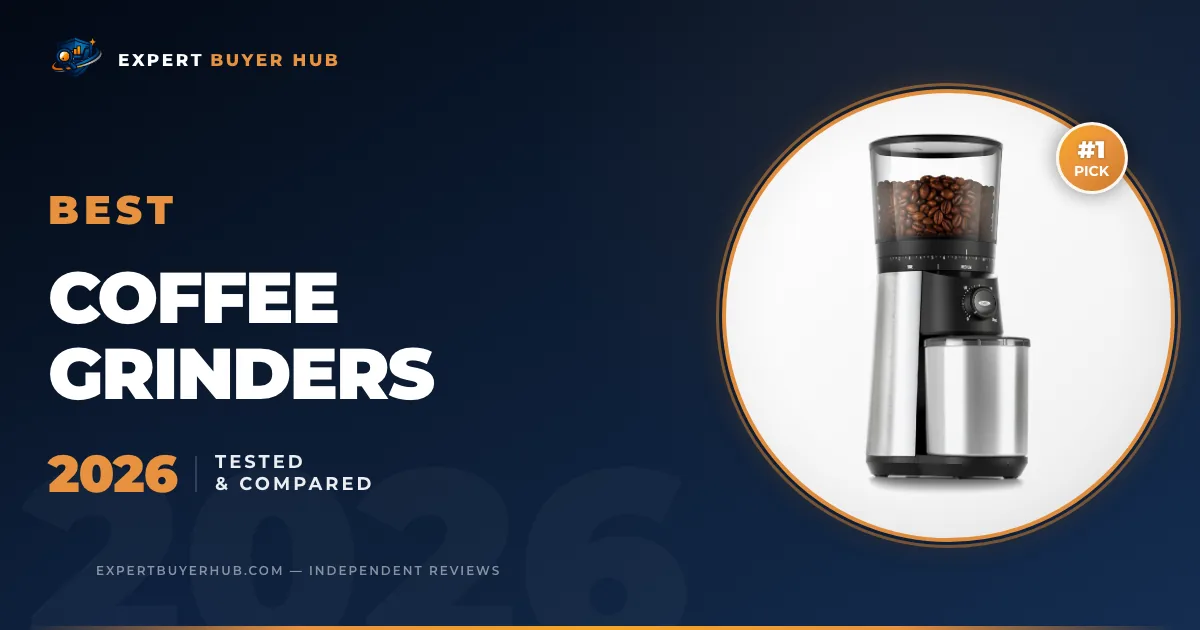 Atlas hero graphic for 5 Best Coffee Grinders 2026 — Tested & Compared