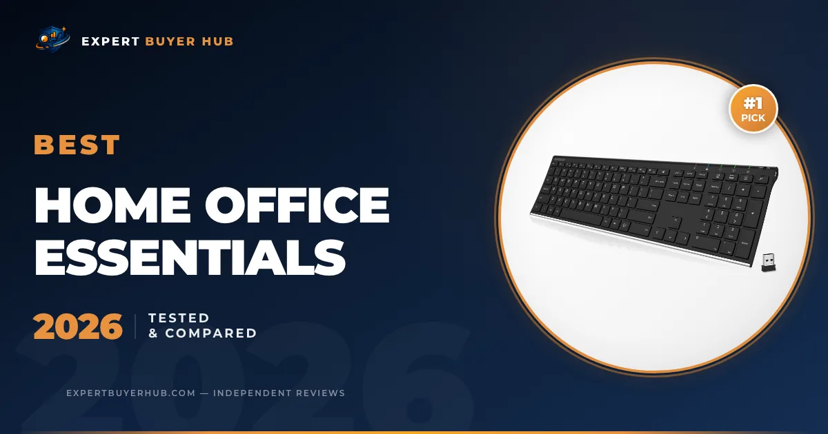 Best Home Office Essentials 2026 visual with EBH Atlas branding