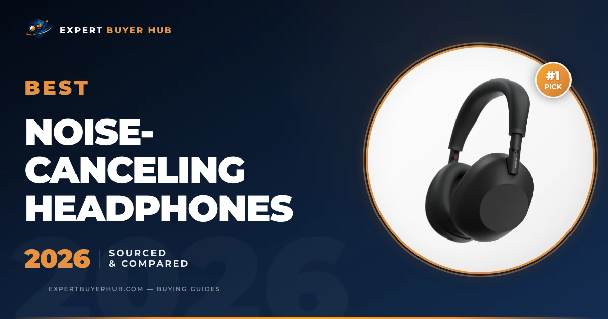 Sony WH-1000XM6 headphones in Expert Buyer Hub sourced comparison graphic