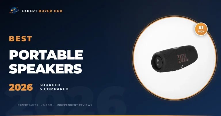Five portable speakers compared from manufacturer documentation
